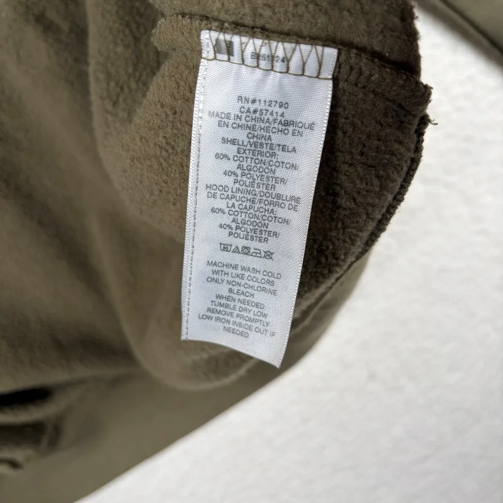 True Religion Mens Olive Green Buddha Logo Zip Up Hoodie Sweatshirt Small